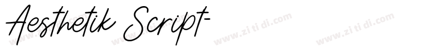 Aesthetik Script字体转换